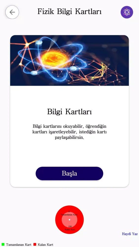 Fizik Bilgi Kartları স্ক্রিনশট
