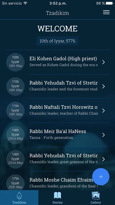 Tangkapan skrin Tzadikim