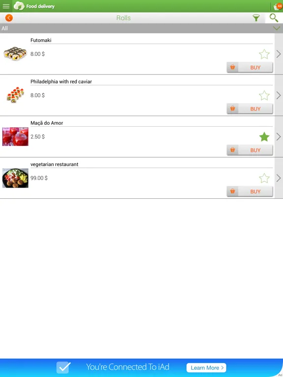 تصاویر Food Delivery App iPad 
