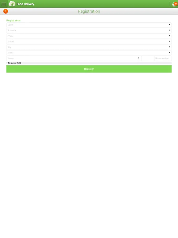 تصاویر Food Delivery App iPad 