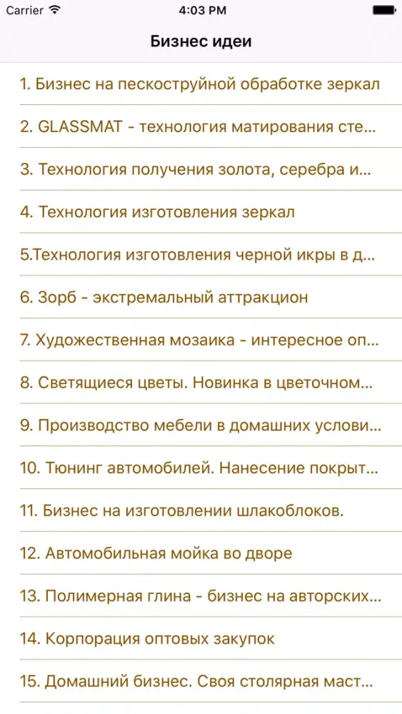 Capturas de tela do Бизнес идеи PRO