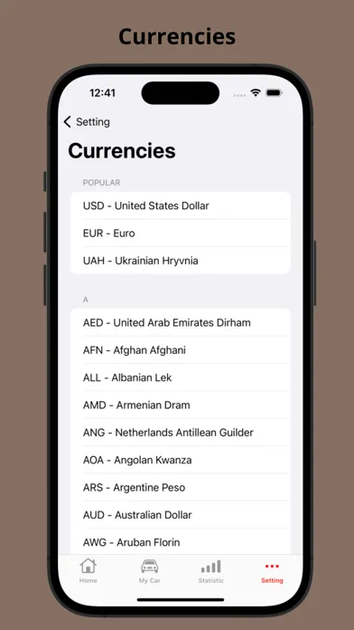 Captures d'écran de My Car expenses app