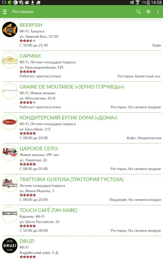 Capturas de pantalla de «Куда сходить»