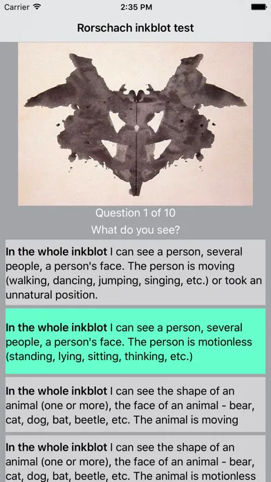 Inkblot Rorschach Test Screenshots