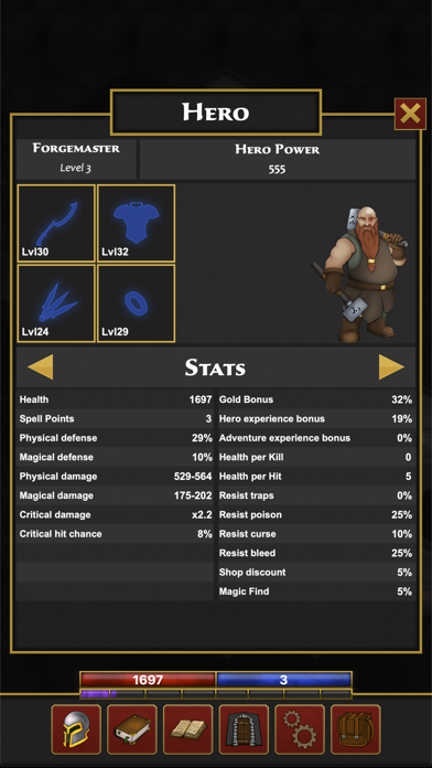 Capturas de tela do Dungeon Adventure: Epic Ed.