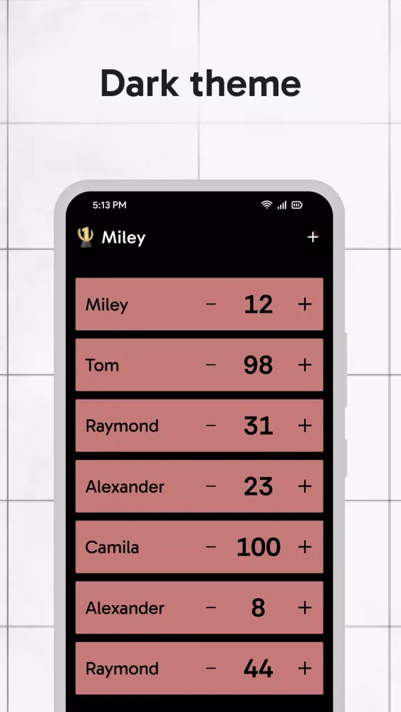 Capturas de tela do Score Counter