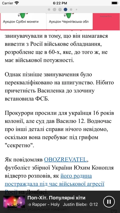 Capturas de pantalla de Obozrevatel: Ukrainian news