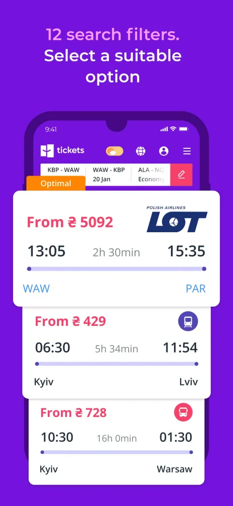 Capturas de pantalla de Tickets.ua