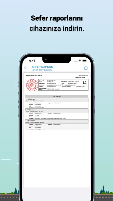 Screenshot di UETDS Yük Bildirimi