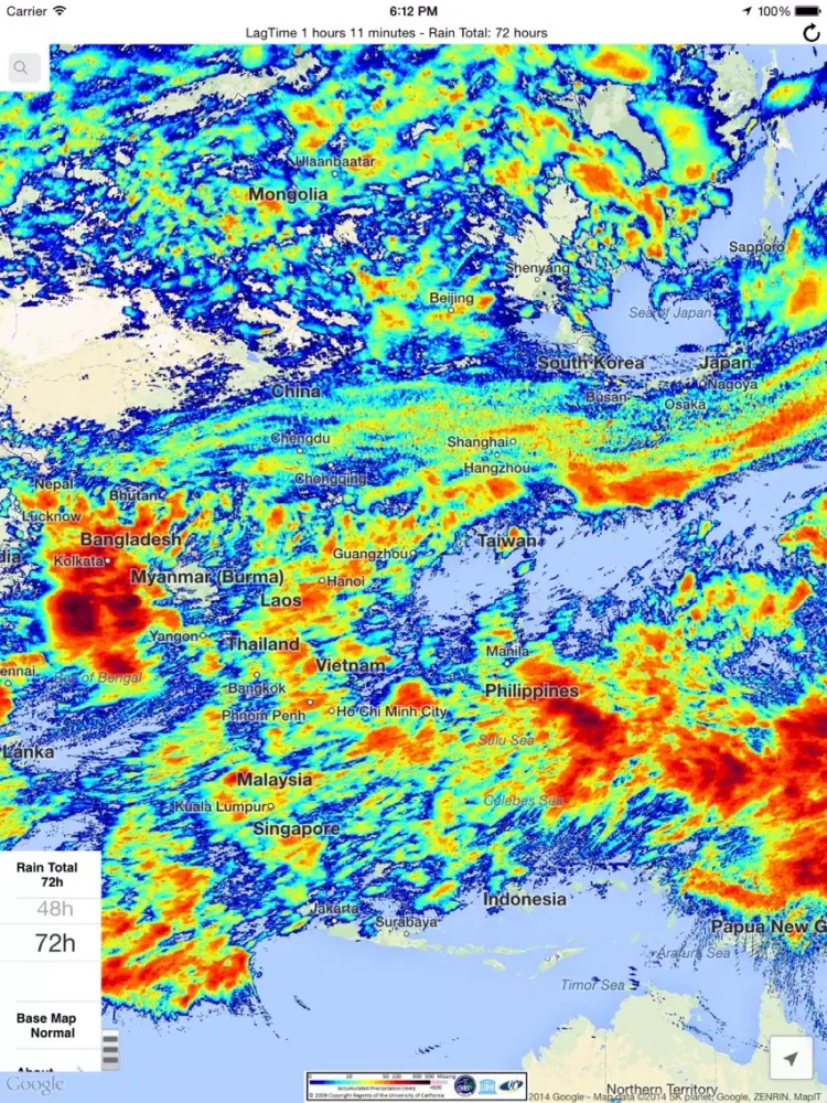 Zrzuty ekranu RainMapper iPad 