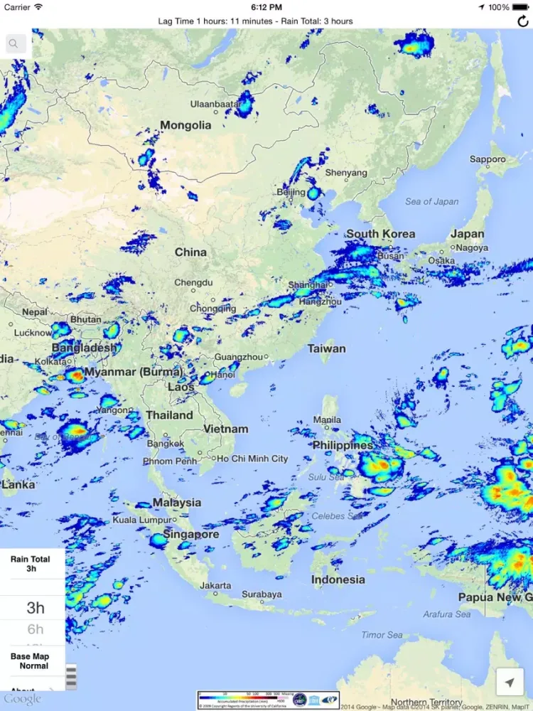 Zrzuty ekranu RainMapper iPad 