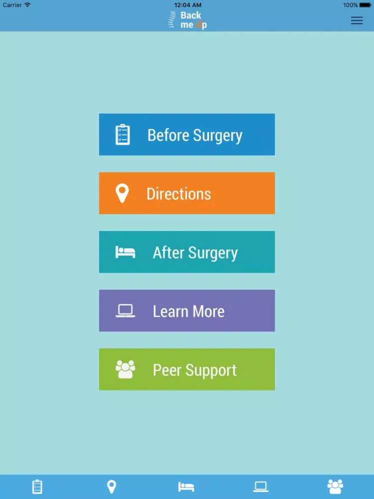 UCSF’s BackMeUp iPad 应用截图