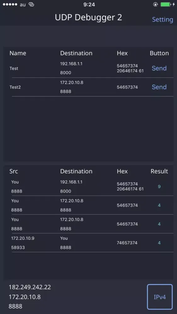 UDP Debugger 2 - Free Version ! 스크린샷