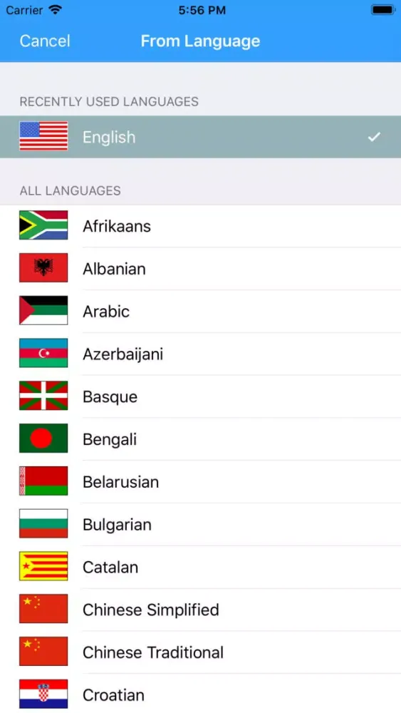 Tangkapan layar Translator any words