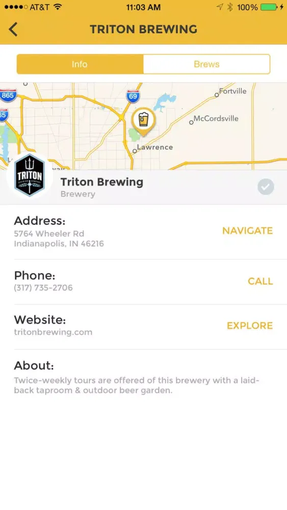 Tangkapan layar Indy Beer List