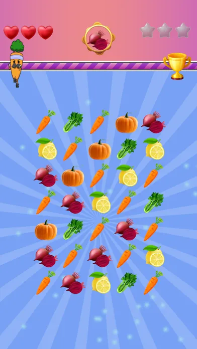Tangkapan skrin Veggies Crush Carrot Race