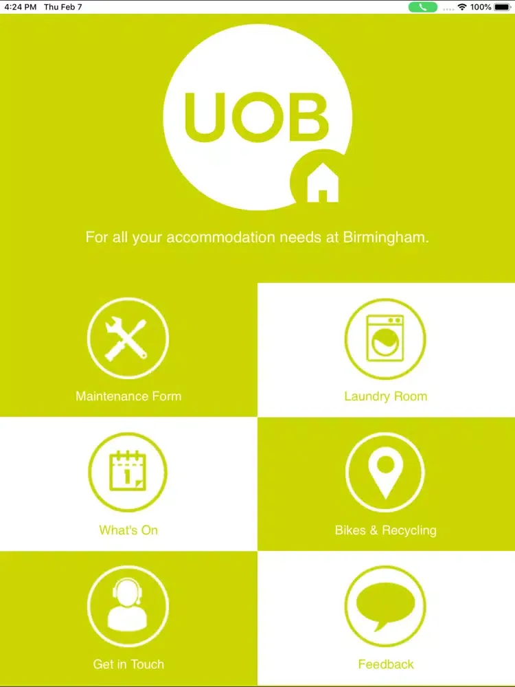UoB Accommodation 2019 iPad  سکرین شاٹس