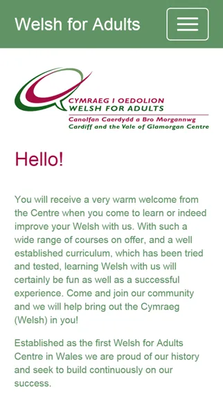 Capturas de tela do Welsh for Adults