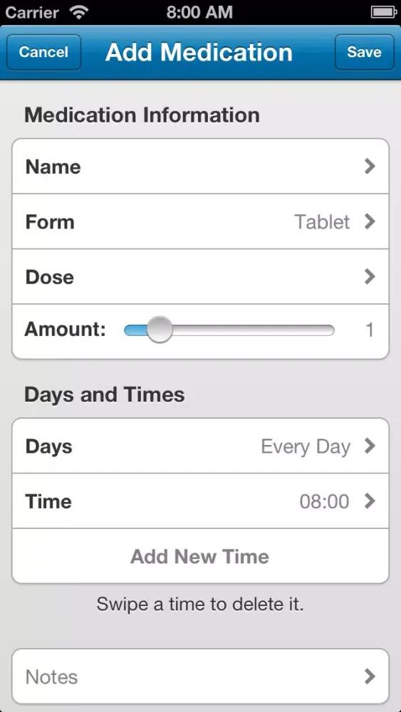 Zrzuty ekranu DoseBox – Medication Diary and Reminders