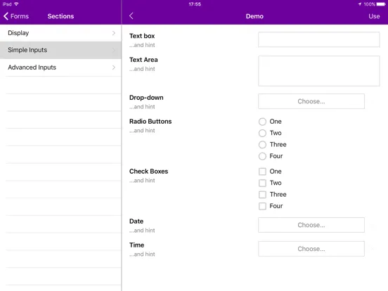 تصاویر UoM eForms iPad 
