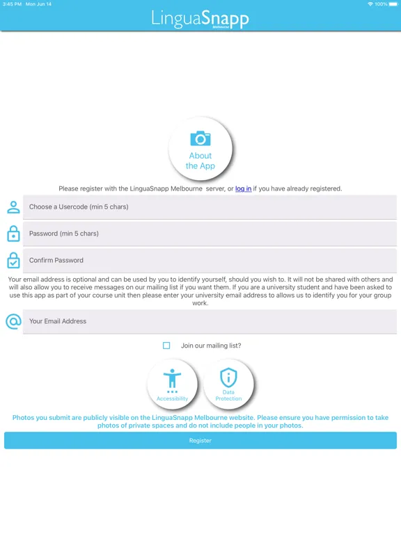 Capturas de tela do LinguaSnapp Melbourne iPad 
