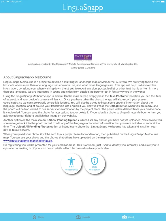 Capturas de tela do LinguaSnapp Melbourne iPad 
