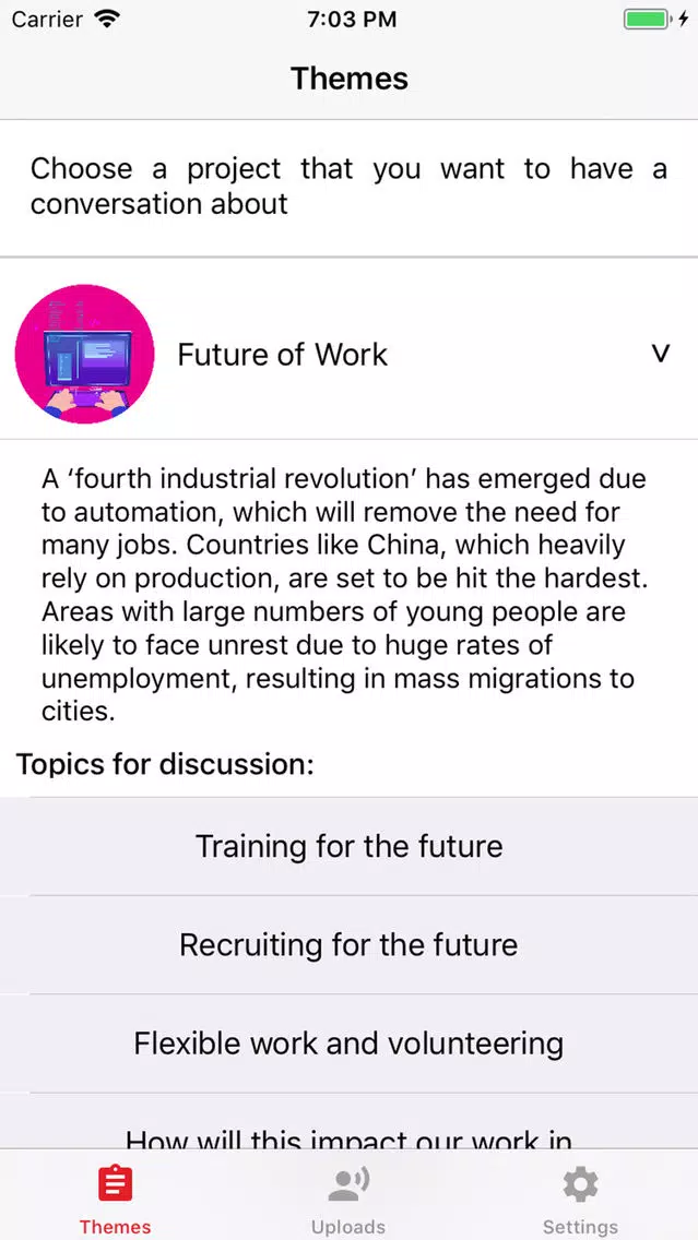 Zrzuty ekranu TalkFutures