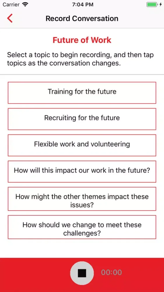 Screenshot di TalkFutures