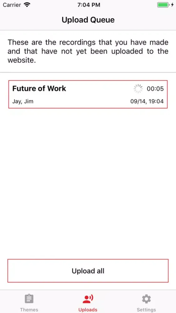 Screenshot di TalkFutures