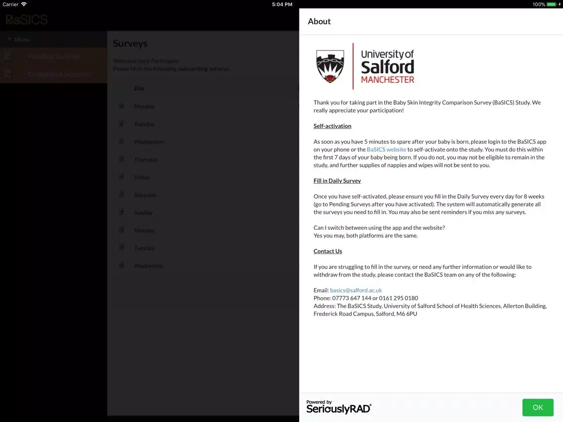 Captures d'écran de Salford BaSICS iPad 