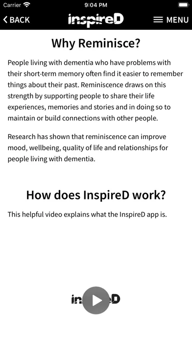 InspireD Dementia Reminiscence স্ক্রিনশট