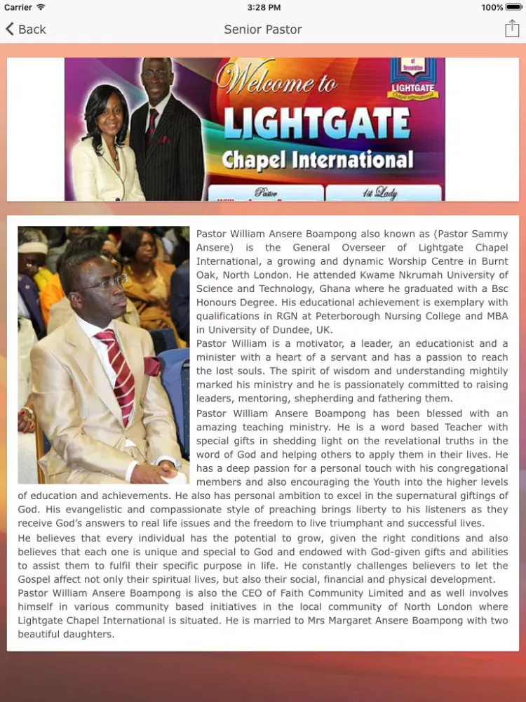 Скриншоты Lightgate Chapel International iPad 