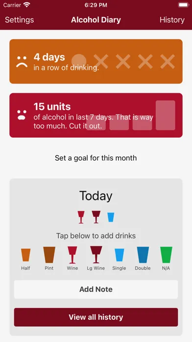 Скриншоты Alcohol Diary