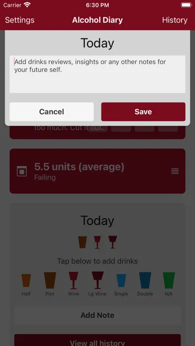 Скриншоты Alcohol Diary