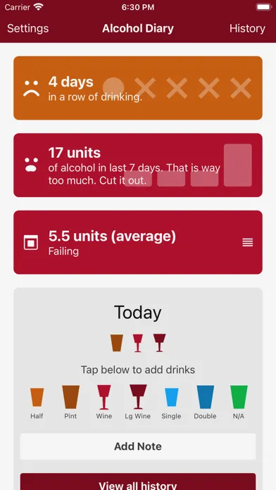 Скриншоты Alcohol Diary