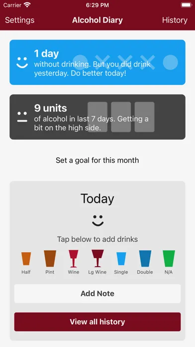 Скриншоты Alcohol Diary