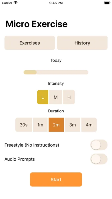 Zrzuty ekranu Micro Exercise (at home)