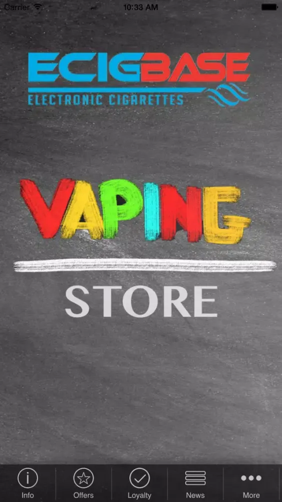 Capturas de tela do Ecig Base