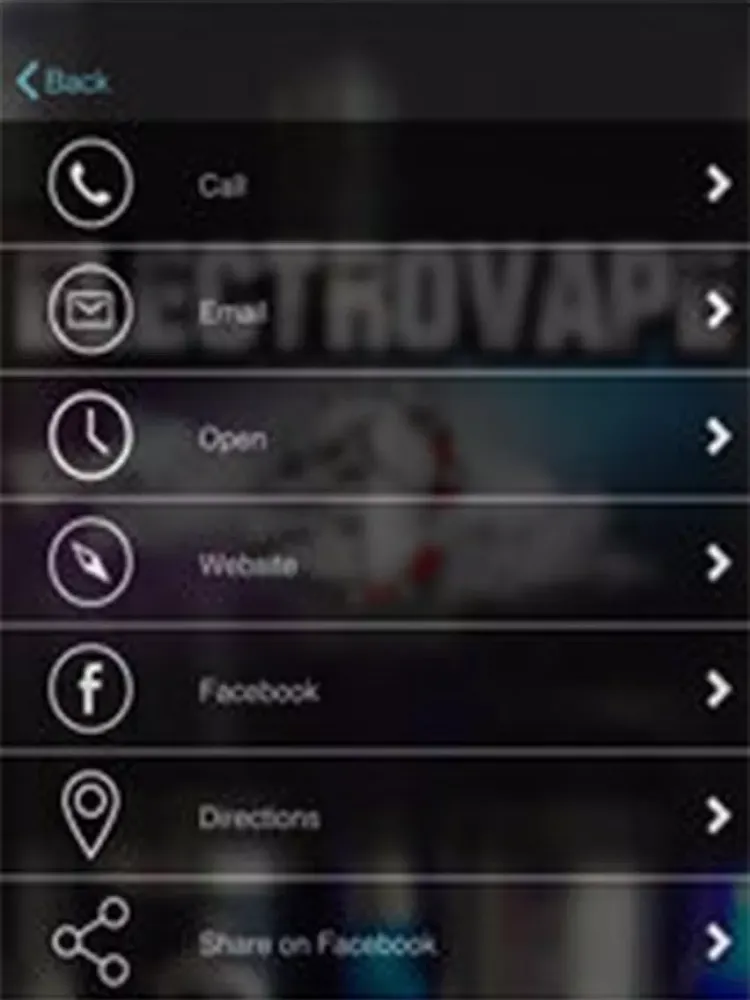Capturas de tela do ELECTROVAPE iPad 