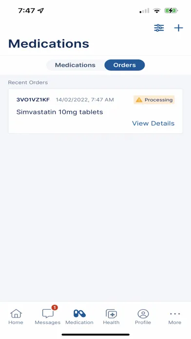 ภาพหน้าจอของ BWT Prescriptions