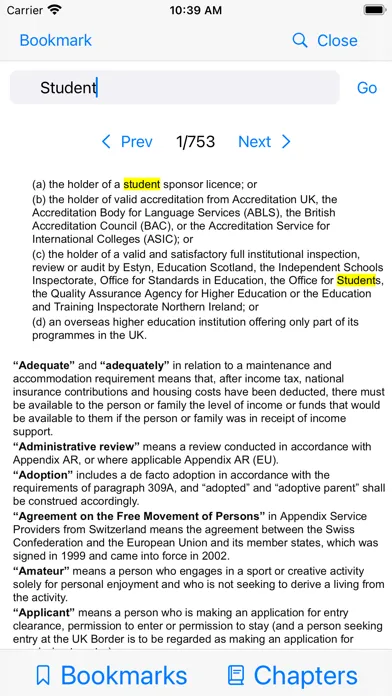 Captures d'écran de Immigration Rules In UK