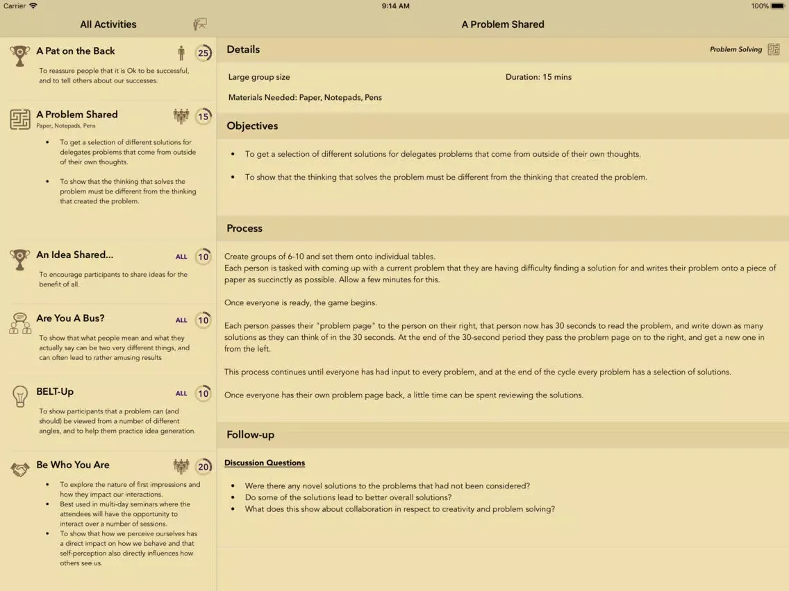 Capturas de pantalla de Trainers Toolbox Lite iPad 