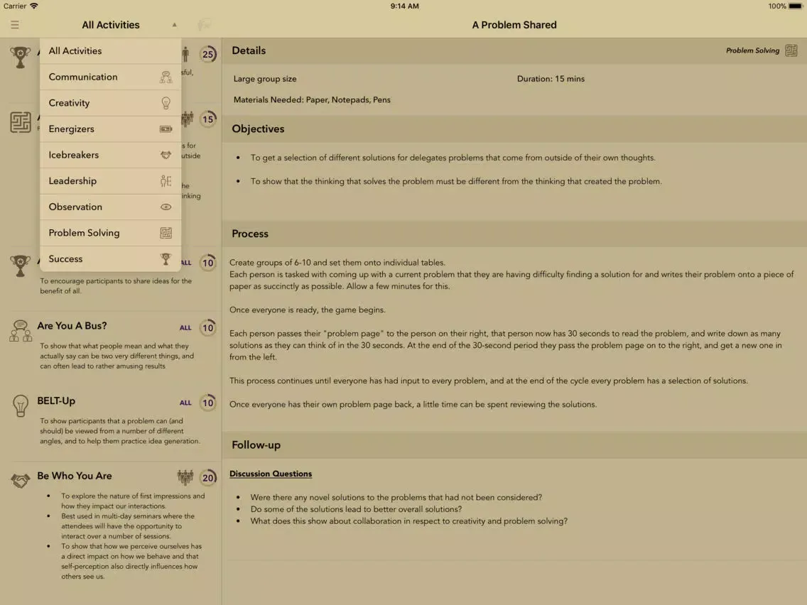 Capturas de pantalla de Trainers Toolbox Lite iPad 
