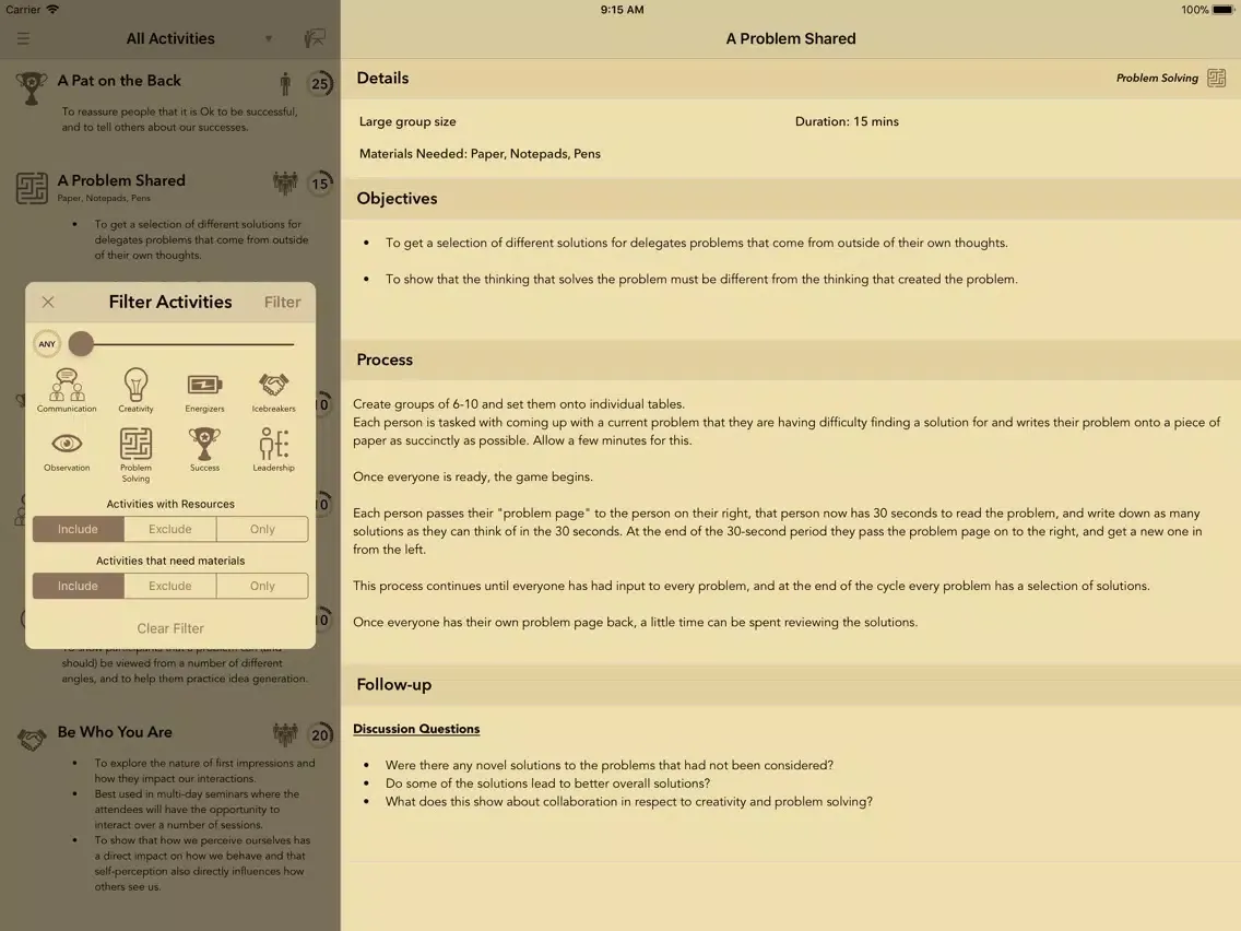 Capturas de pantalla de Trainers Toolbox Lite iPad 
