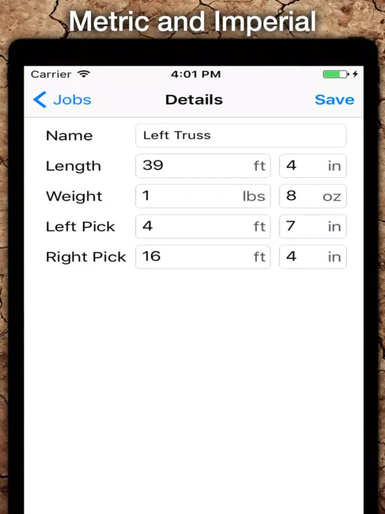 Ảnh chụp màn hình của Truss Calculator iPad 