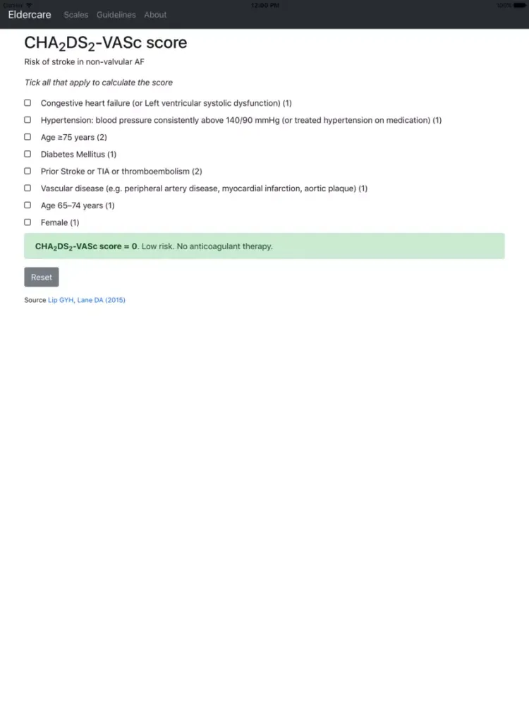 Zrzuty ekranu Eldercare iPad 