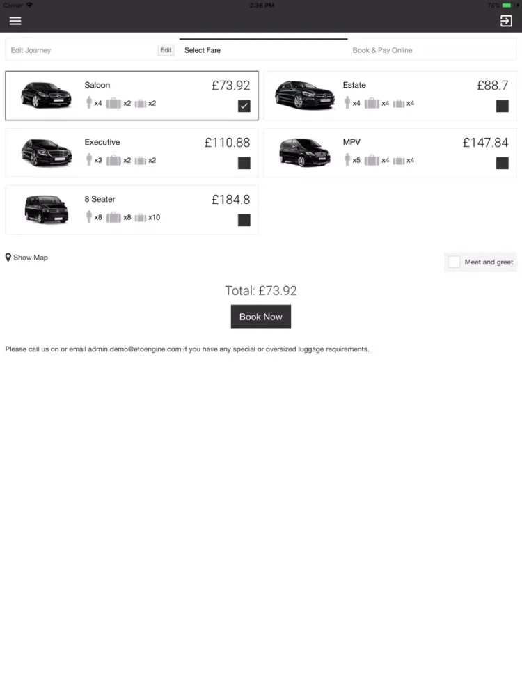 AJS AMBER TAXI iPad 应用截图