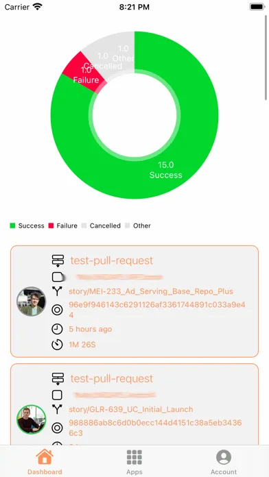 CodeMagic builds viewer App Screenshots