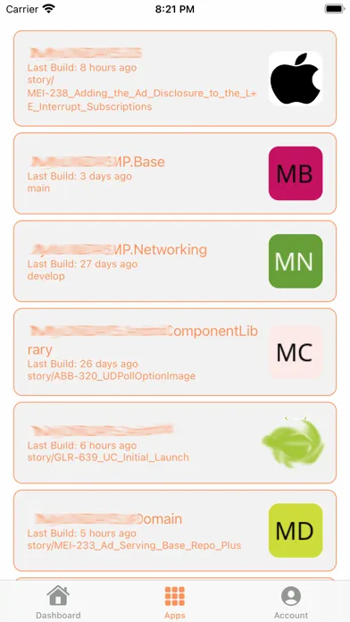CodeMagic builds viewer App Screenshots