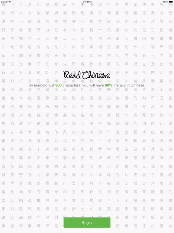 Ảnh chụp màn hình của Read Chinese iPad 